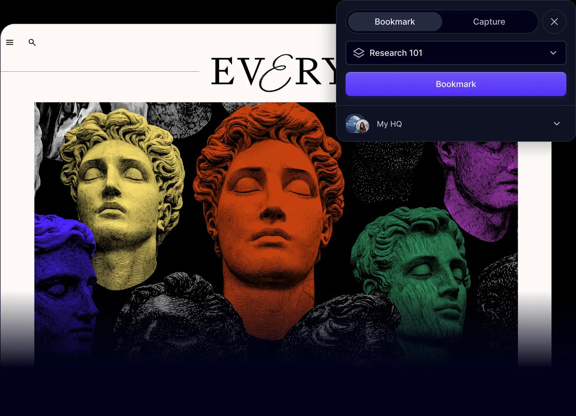 Save any bookmark with one click